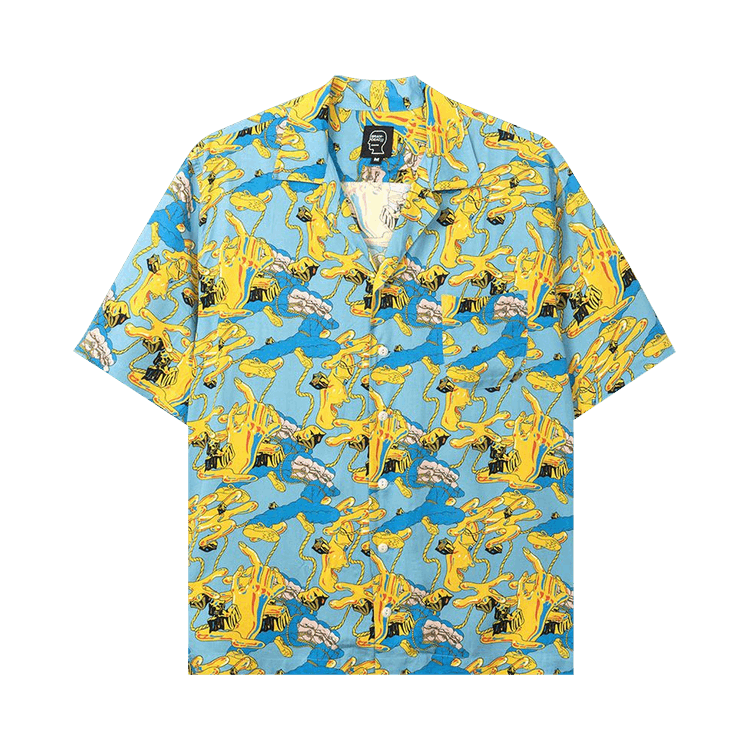 Brain Dead Jonny Negron Bondage Printed Short-Sleeve Hawaiian Shirt "Blue"