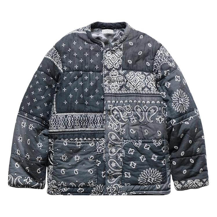 Kapital Gauze Bandana Patchwork Quilt Samu Work Blouson "Black"