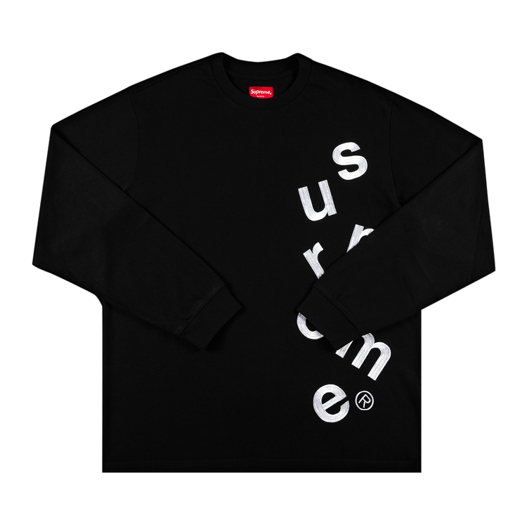 Supreme Scatter Logo Long-Sleeve Top "Black"