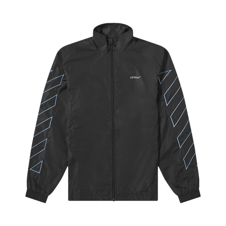 Off-White Diag Nylon Jacket "Black/Light Blue"