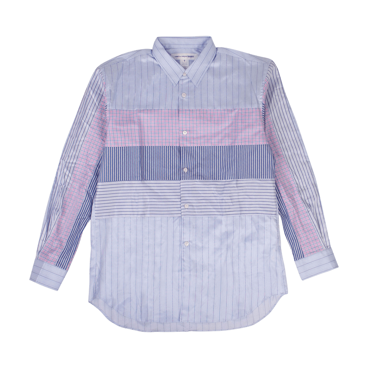 Comme des Garçons SHIRT Striped Check Long-Sleeve Shirt "Blue"