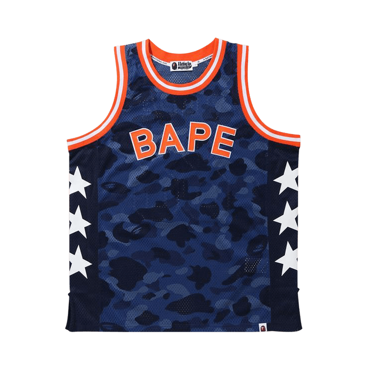 BAPE Color Camo Bape Basketball Tank Top "Navy"