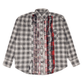 Needles Flannel Ribbon Button Down Shirt "Grey"