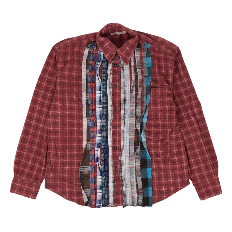 Needles Flannel Ribbon Button Down Shirt "Red"