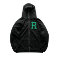 Raf Simons Oversized Zipped Hoodie With Badge "Black"