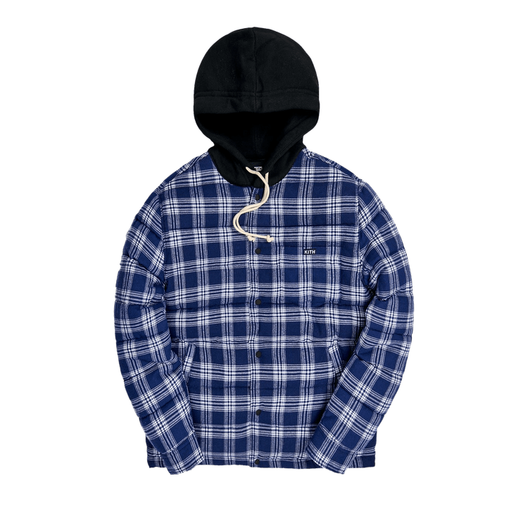 Kith Sterling Quilted Shirt Puffer "Navy/Multi"