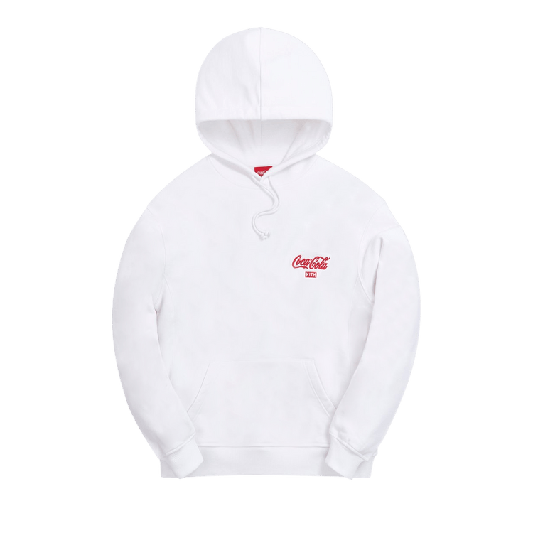 Kith x Coca-Cola Ribbon Logo Hoodie "White"