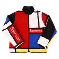 Supreme Reversible Colorblocked Fleece Jacket "Red"