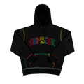 Supreme Big Stitch Hooded Sweatshirt "Black"