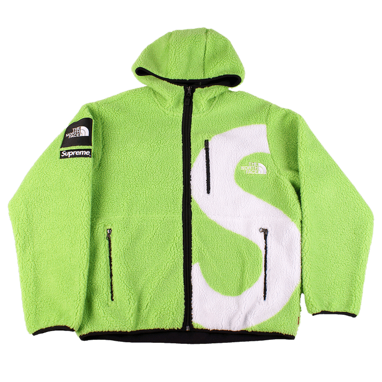 Supreme x The North Face S Logo Hooded Fleece Jacket "Lime"