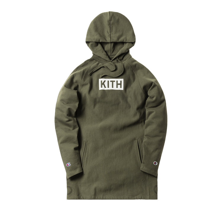 Kith x Champion Extended Hoodie "Olive"