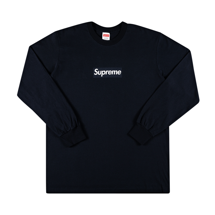 Supreme Box Logo Long-Sleeve Tee "Navy"