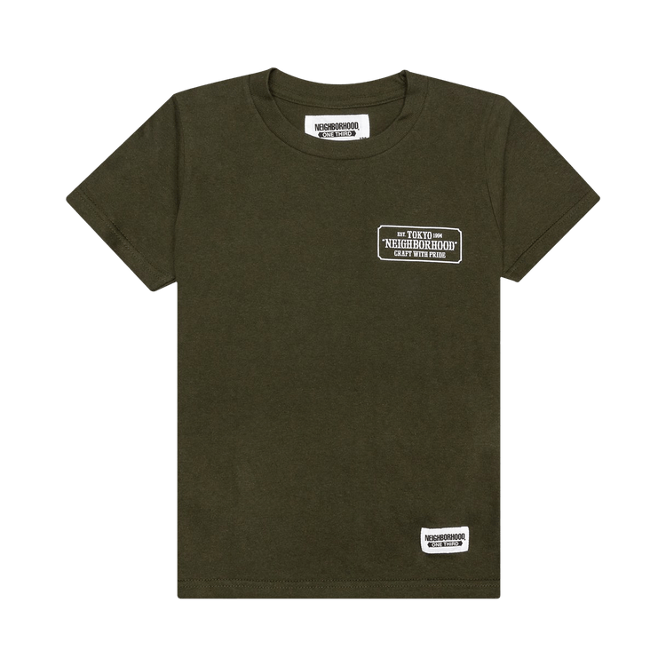 Neighborhood Kid's Bar & Shield C-Tee 'Olive'