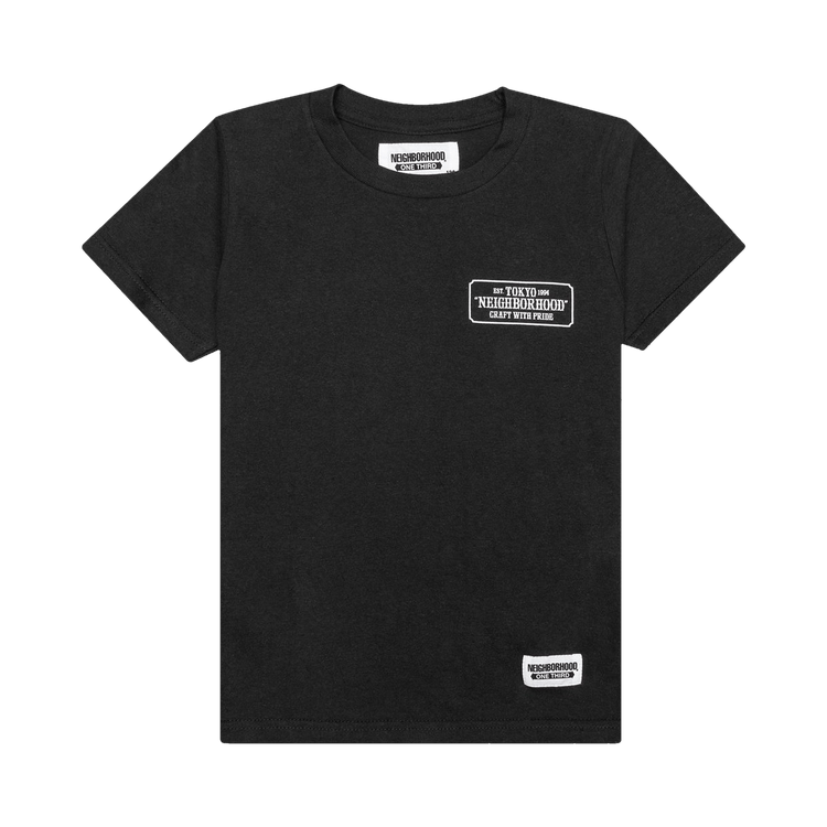 Neighborhood Kid's Bar & Shield C-Tee 'Black'