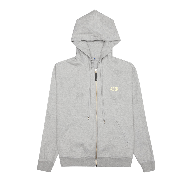 Ader Error Mask Zip-Up Hoodie "Grey"