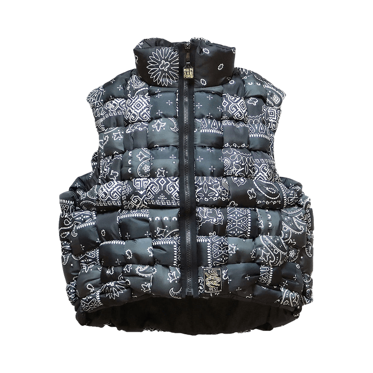 Kapital Bandana Print Nylon Keel-Weaving Vest "Black"