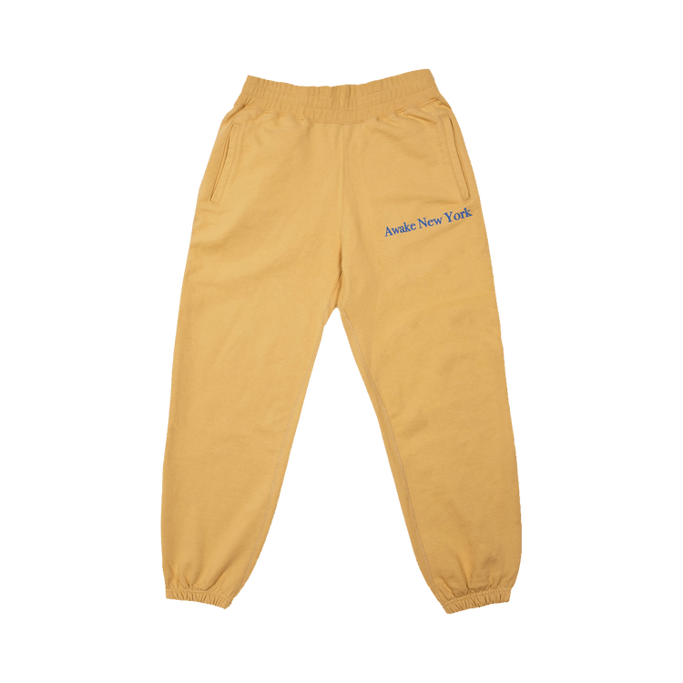 Awake NY Classic Outline Logo Embroidered Sweatpants "Mustard"