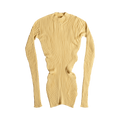 Bottega Veneta Merino Ribbed Roundneck Sweater "Custard"