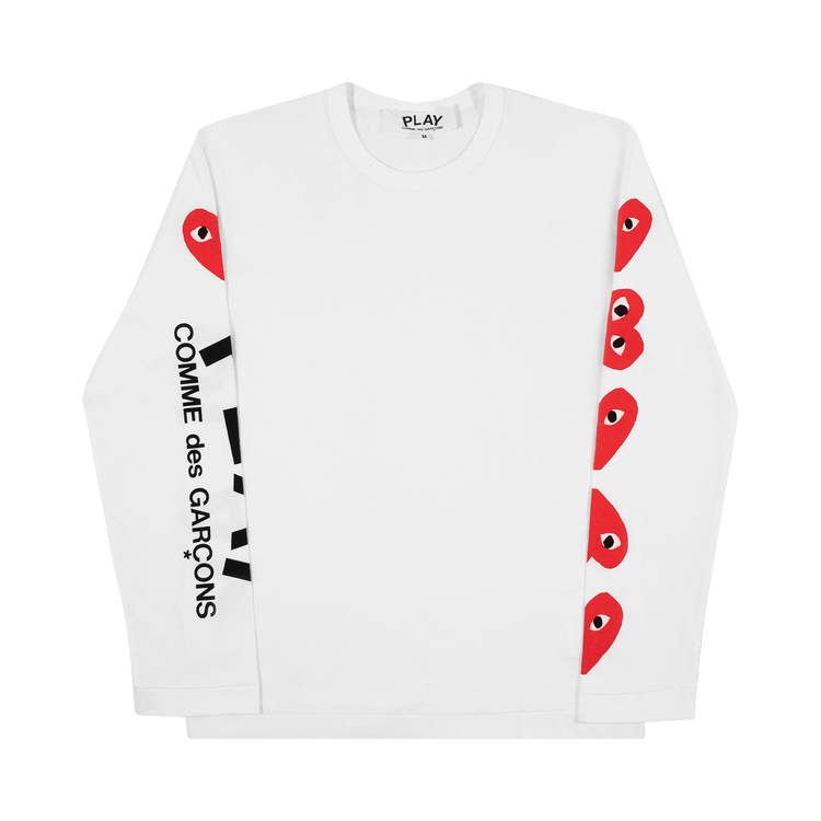 Comme des Garçons PLAY Five Heart Logo Long-Sleeve T-Shirt "White"