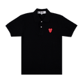 Comme des Garçons PLAY Heart Logo Short-Sleeve Polo "Black"