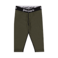 Palm Angels Knee Length Cyclist Leggings "Military Green"