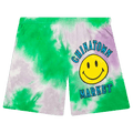 Chinatown Market Smiley Multi Sweatshorts "Tie Dye Purple"