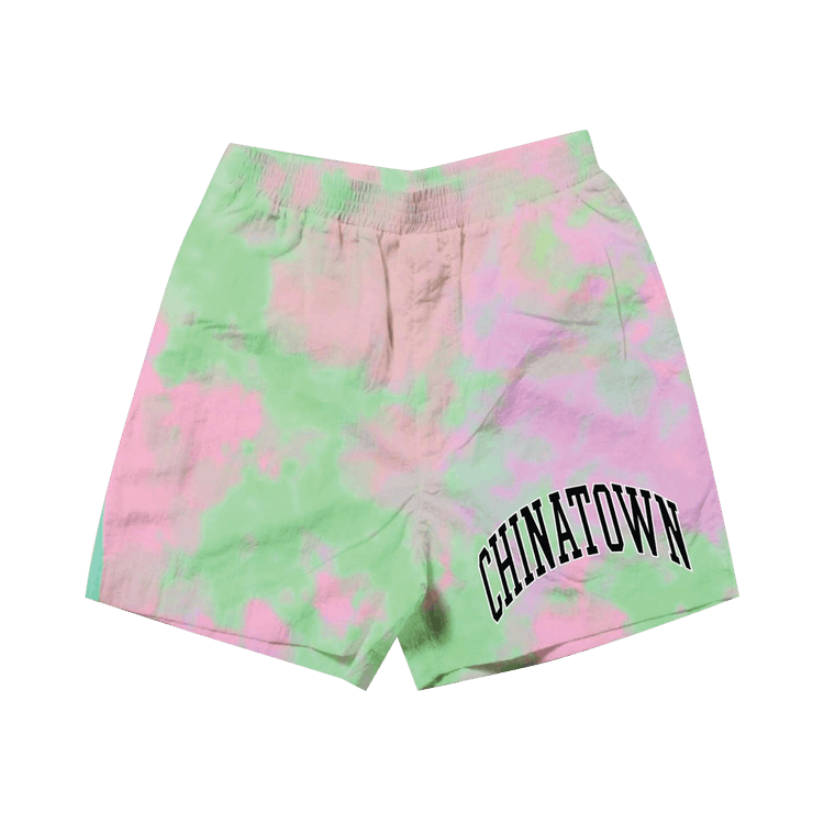 Chinatown Market Arc Left Sweatshorts "Tie Dye Purple"