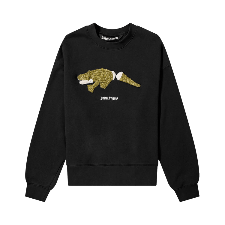 Palm Angels Croco Crewneck "Black/Green"