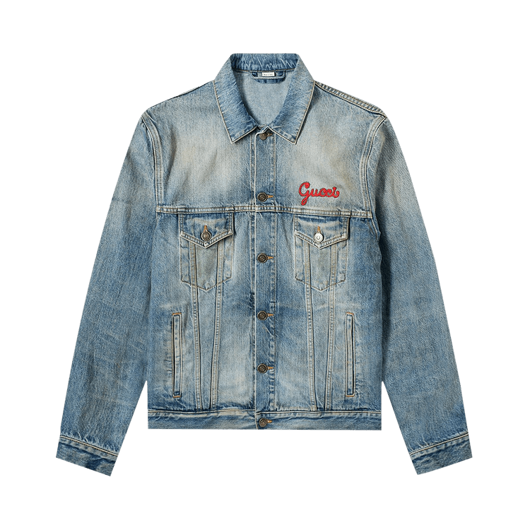 Gucci Cat Denim Jacket "Blue"