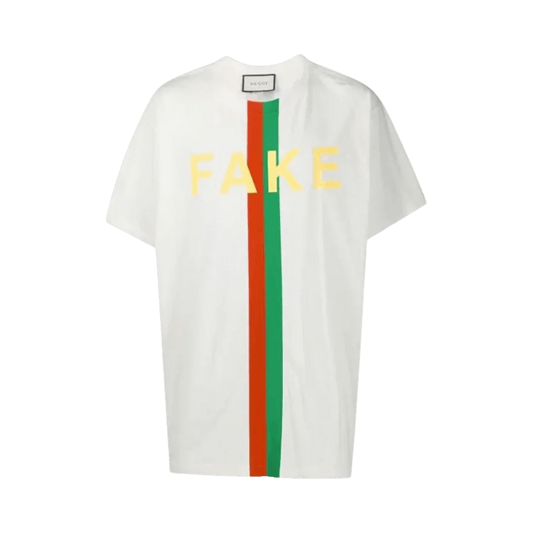 Gucci Fake/Not Print Oversize T-Shirt "White"