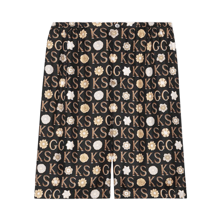Gucci x Ken Scott Silk Print Shorts "Black/Ivory/Multicolor"