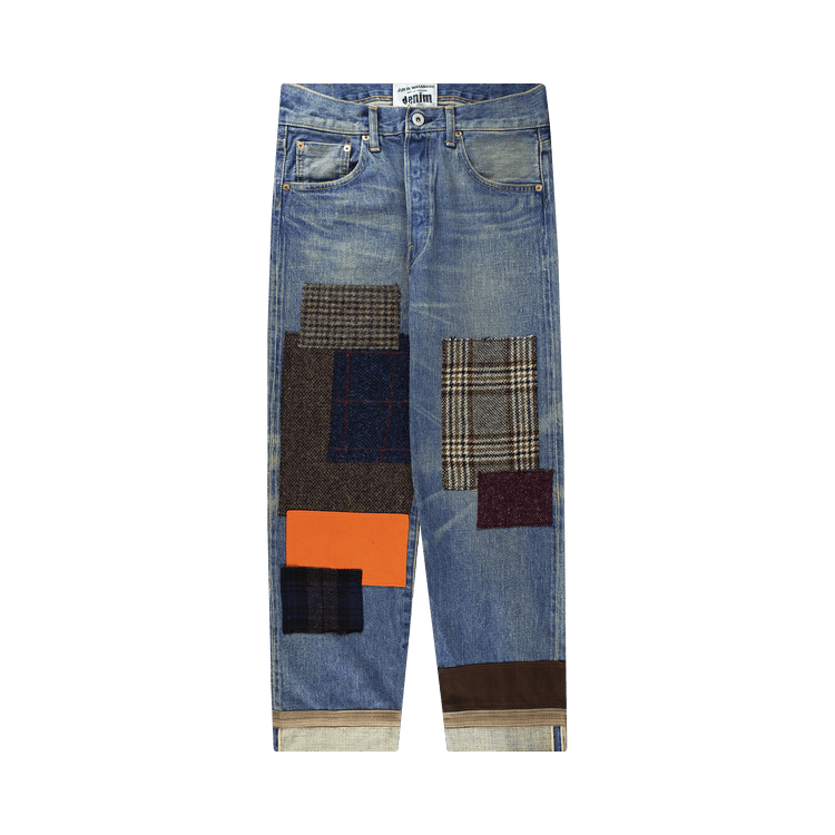 Junya Watanabe Patchwork Mid-Rise Straight Leg Denim "Washed Denim"