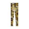 Versace Barocco Patchwork Print Leggings "Gold/Brown/White"