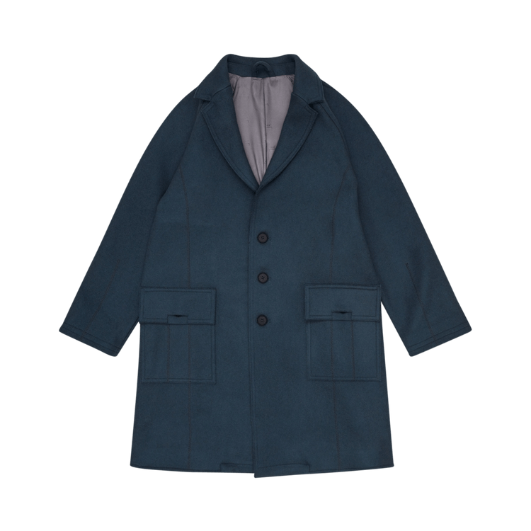 A-Cold-Wall* Heavyweight Overcoat "Slate Blue"