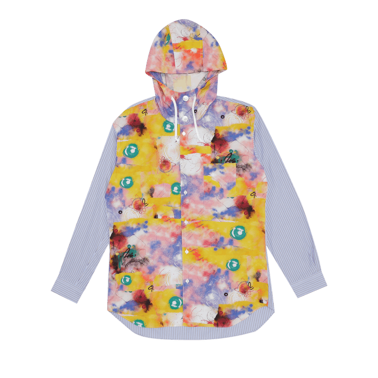 Comme des Garçons SHIRT x Futura Button Up Hooded Shirt "Print C"