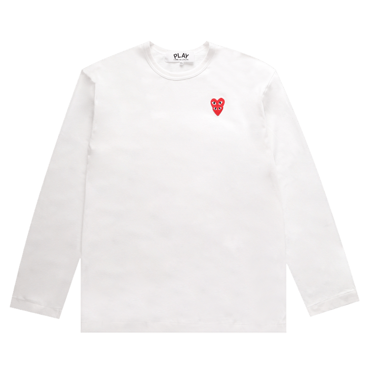 Comme des Garçons PLAY Mini Logo Long-Sleeve Tee "White"