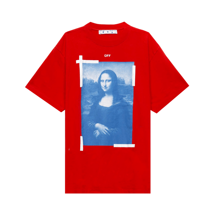 Off-White Blue Monalisa Over Tee "Fiery Red"