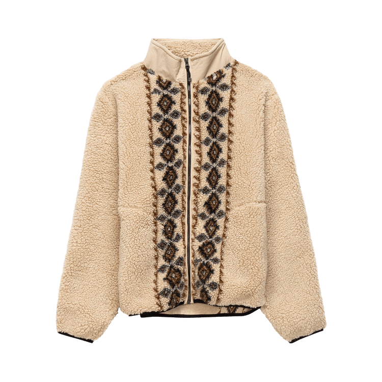 Stussy Lima Jacquard Sherpa Jacket "Beige"