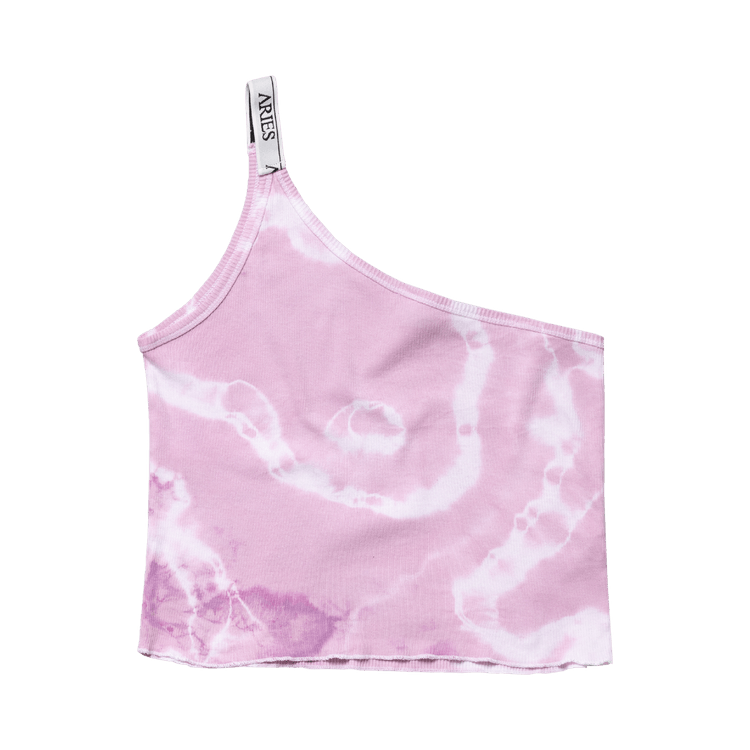 Aries Tie-Dye Rib Asymmetric Vest "Lilac"