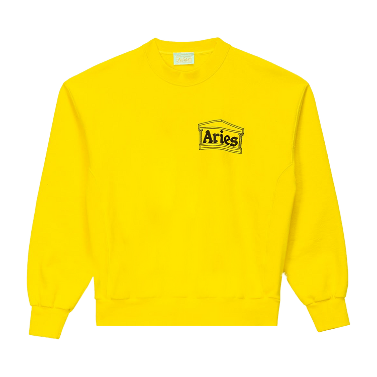 Aries Classic Temple Sweatshirt "Yellow"
