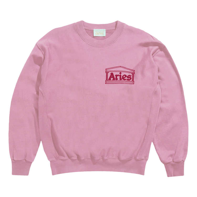 Aries Classic Temple Sweatshirt "Pink"