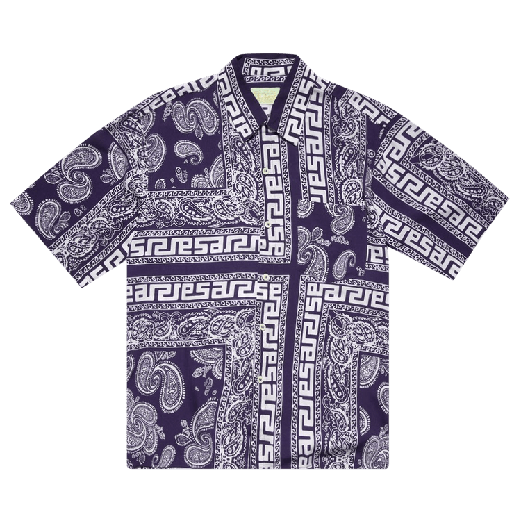 Aries Bandana Print Hawaiian Shirt "Navy"