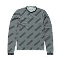 Aries Column Allover Print Long-Sleeve Top "Grey"