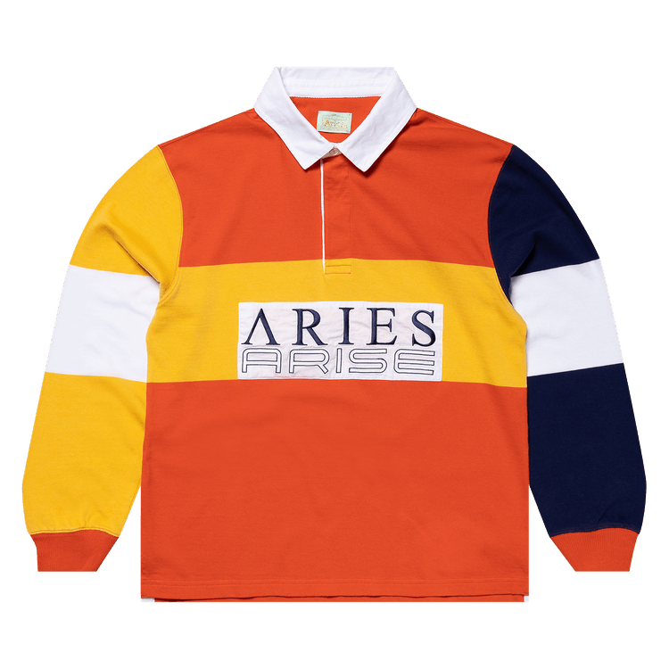 Aries Colour-Blocked Rugby Shirt "Orange"