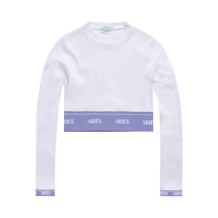 Aries Rib Crop Top "White"