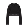 Aries Rib Crop Top "Black"