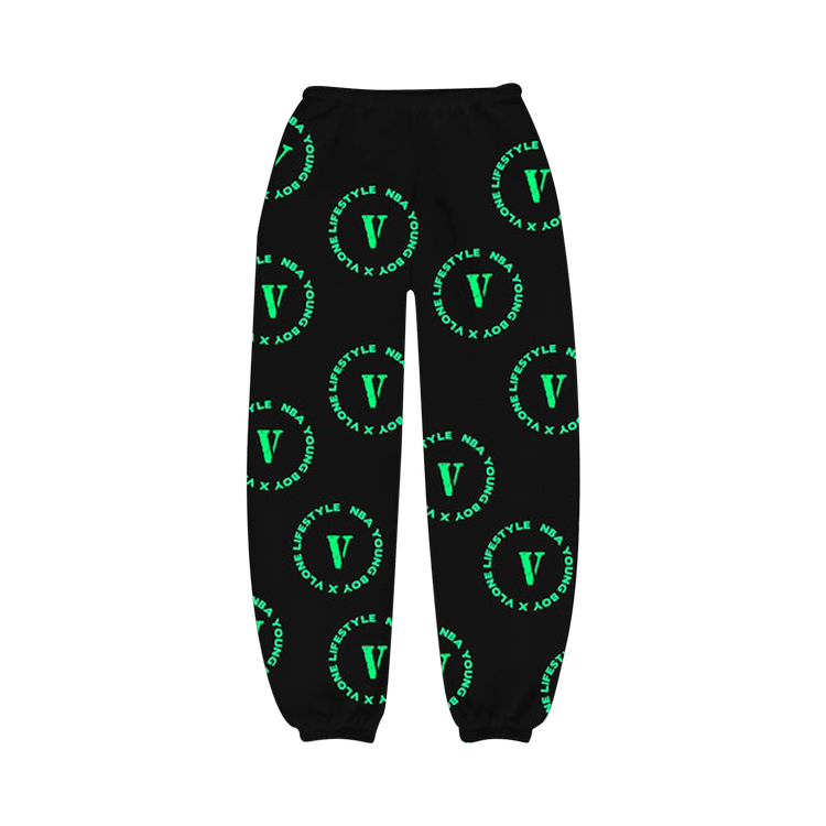 Vlone x NBA YoungBoy Cross Roads Sweatpants "Black"