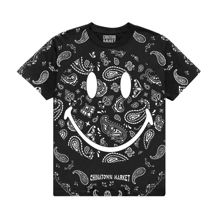 Chinatown Market Smiley Paisley Tee "Black"