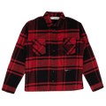 Off-White Luxury Check Button Down Shirt "Red"