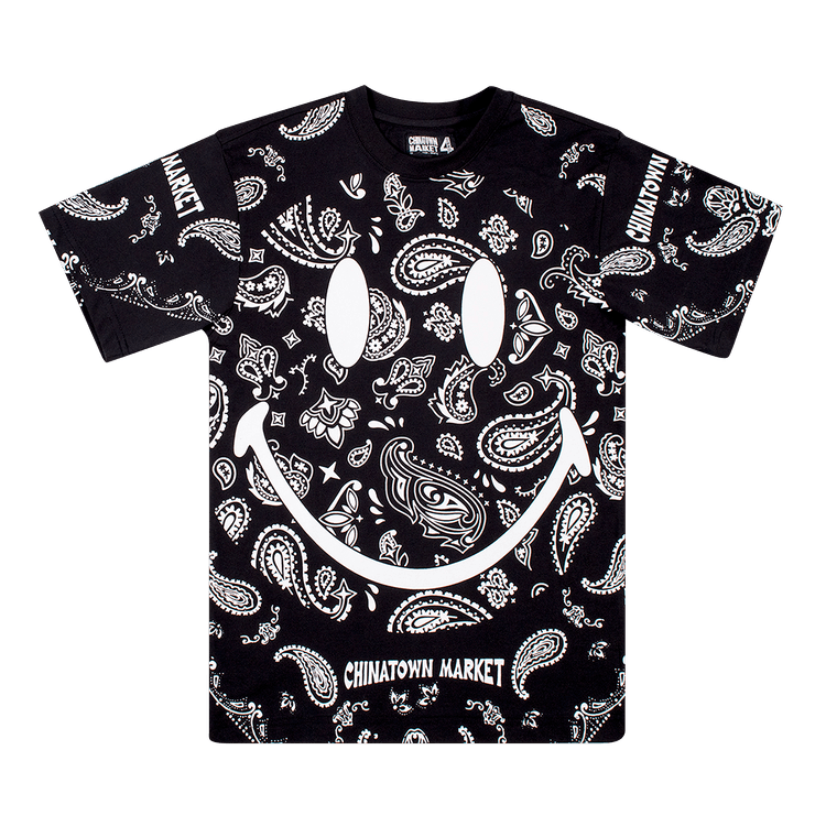 Chinatown Market Smiley AO Paisley Tee "Black"